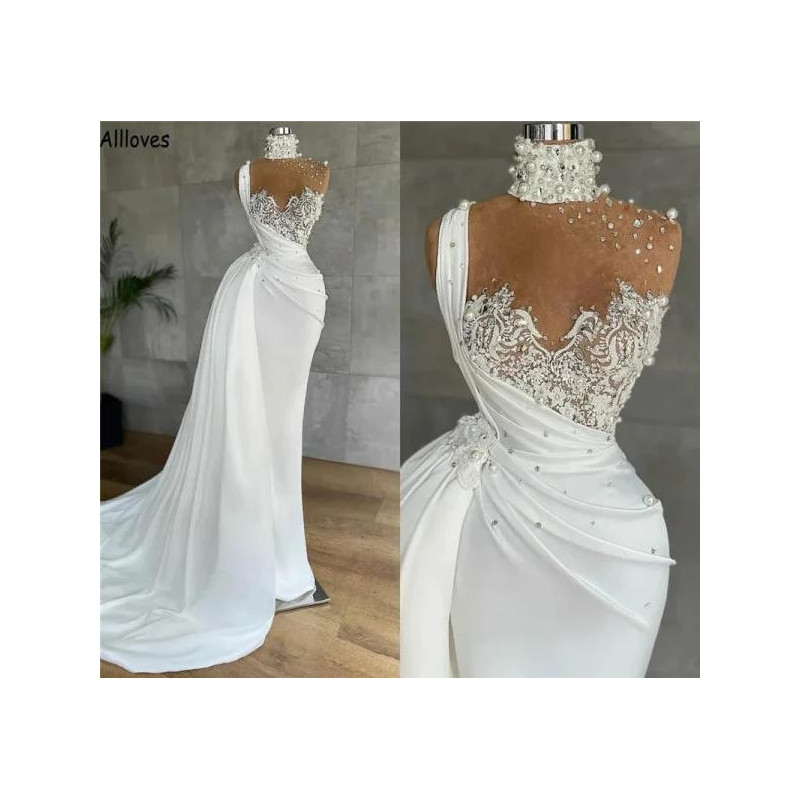 Pearls Mermaid Wedding Dress