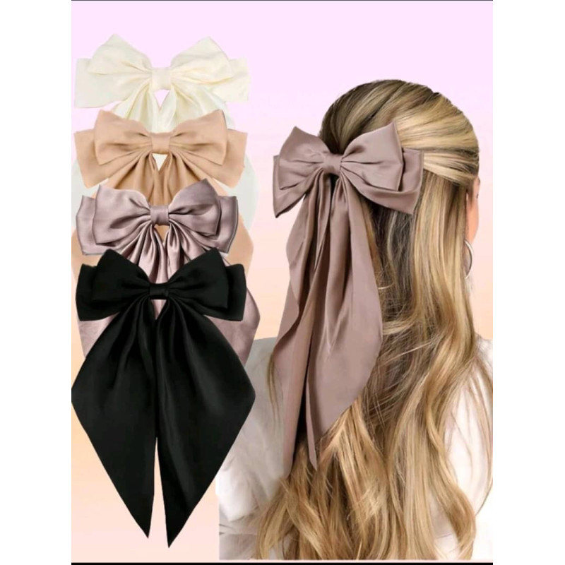 4 Pieces Large Bow Hair Clips